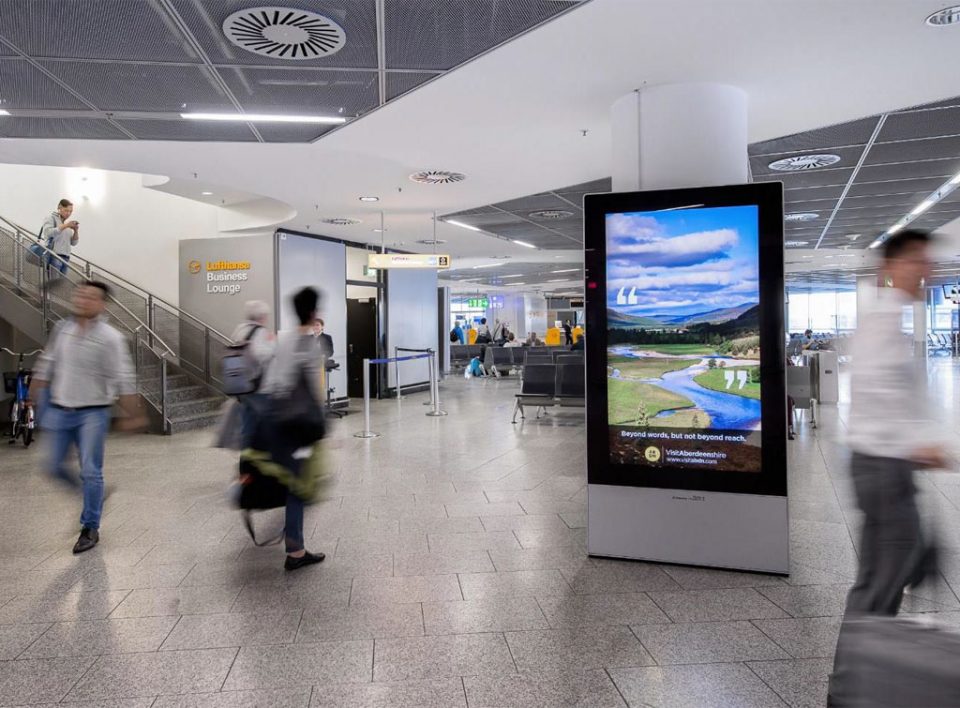 Europe Media Impianti Pubblicitari Digitali in Aeroporto Francoforte