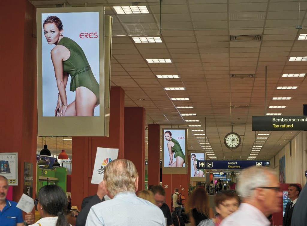 Europe Media pubblicità aeroporto di Nizza in Francia