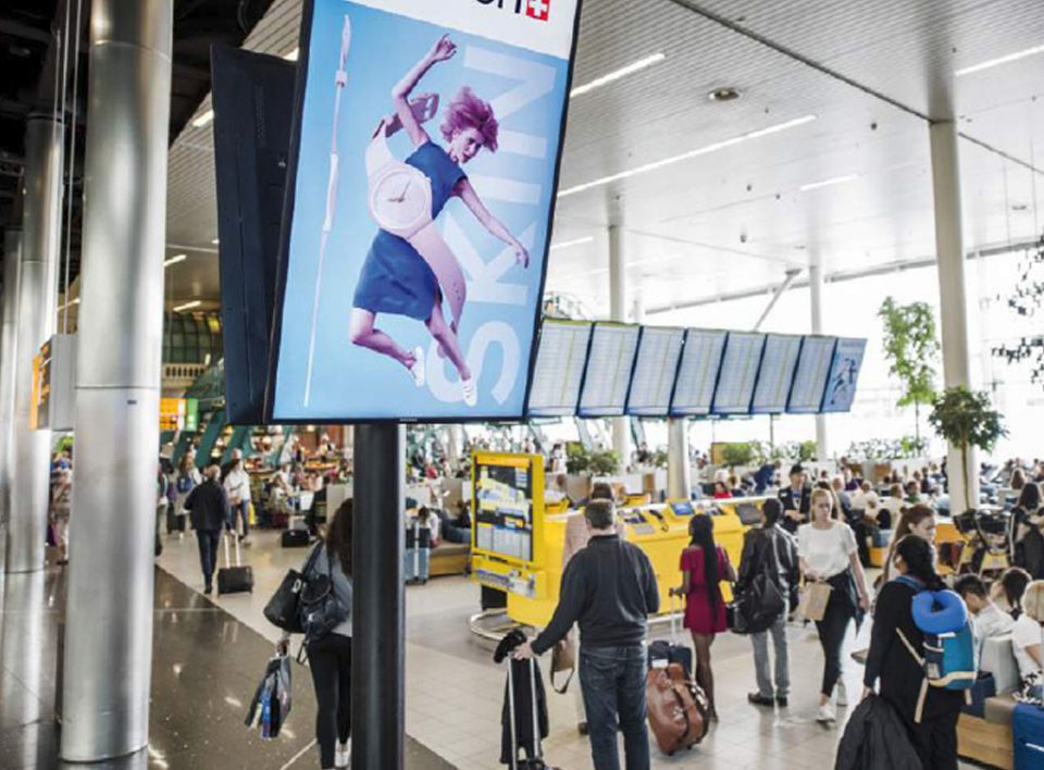 Europemedia pubblicità e impianti pubblicitari nell'aeroporto di Amsterdam in Olanda