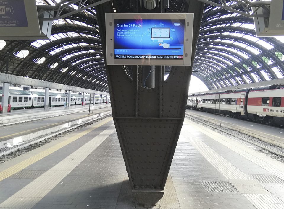 Europe Media impianti pubblicitari nelle grandi Stazioni Ferroviarie Milano