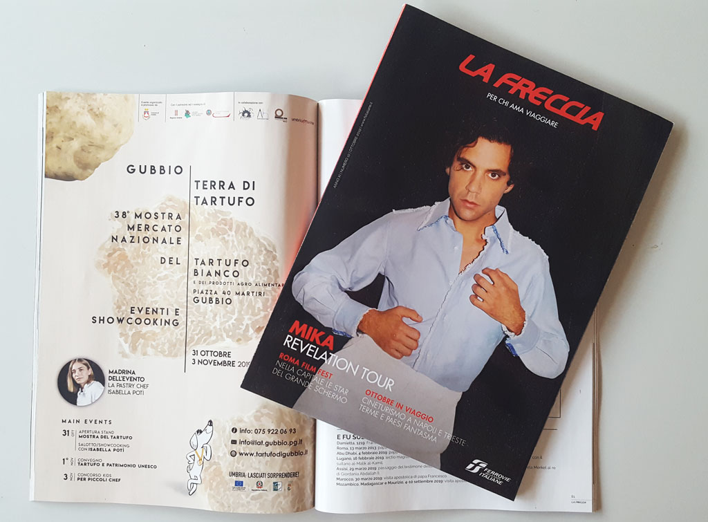 Europe Media pubblicità sulla rivista di bordo treno La Freccia