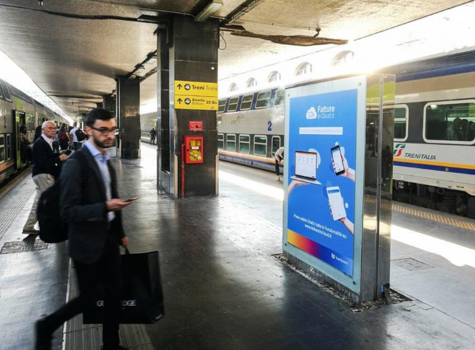 Europe Media impianti pubblicitari nel Circuito Grandi Stazioni Ferroviarie