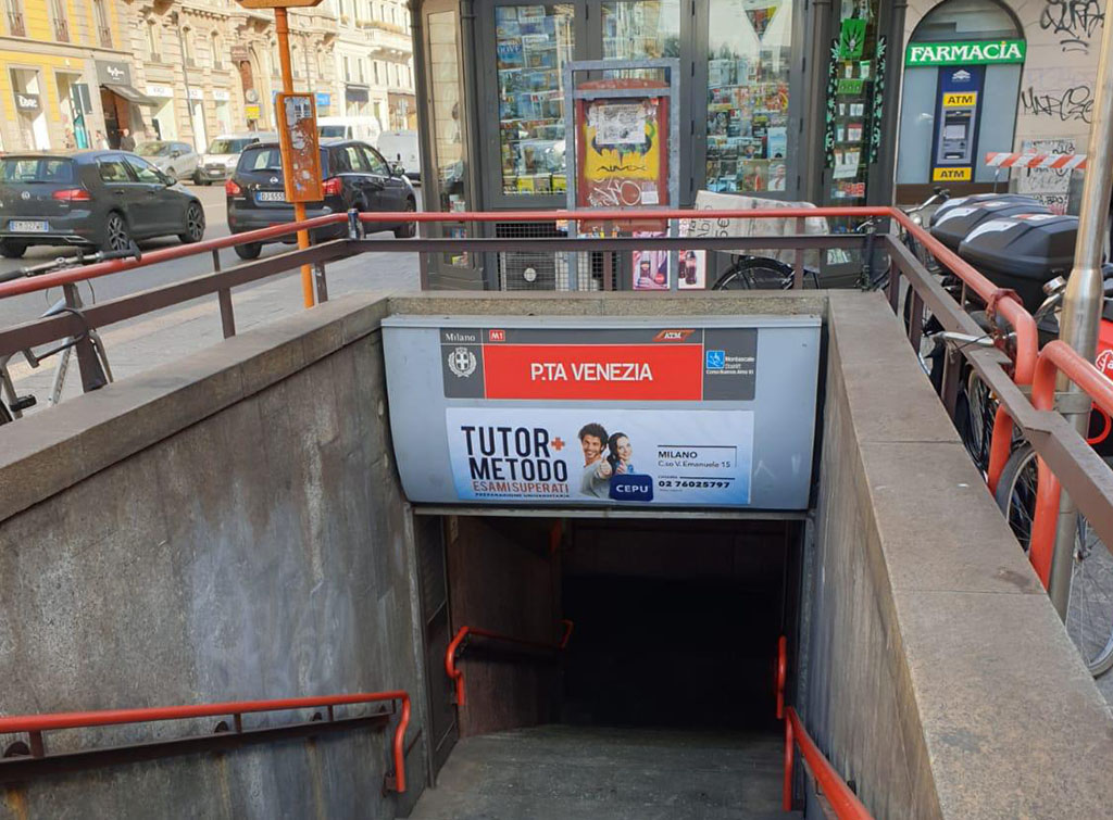 Europe Media Impianti Pubblicitari accessi Metro Milano