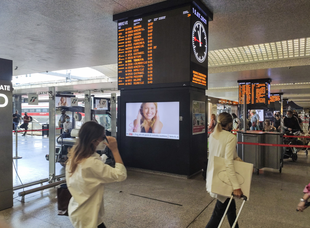 Europe Media impianti pubblicitari GOTV Stazione Roma Termini
