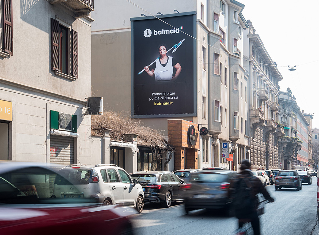 Europe Media pianificazione promozionale impianti pubblicitari outdoor Milano per Batmaid