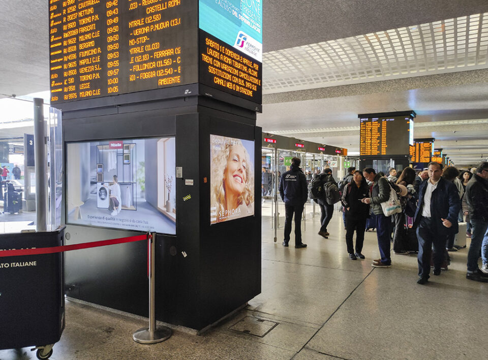 europe media impianti pubblicitari gotv big stzione roma termini cliente miele
