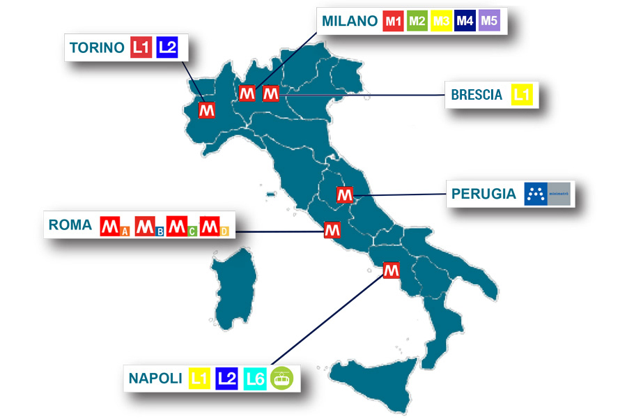 Europe Media Mappa Metro in Italia