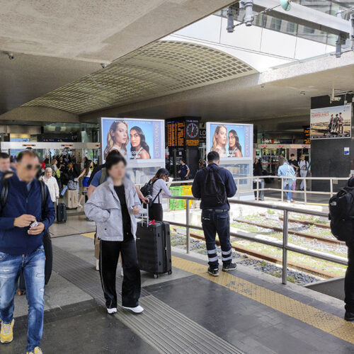 europe media impianti pubblicitari welcome fronte binari stazione termini roma