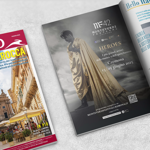 Europe Media campagna promozionale Fondazione Teatro Ponchielli rivista Italo bordo treno