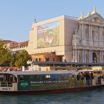 europe media campagna pubblicitaria ooh austria turismo venezia vaporetti e maxi affissioni